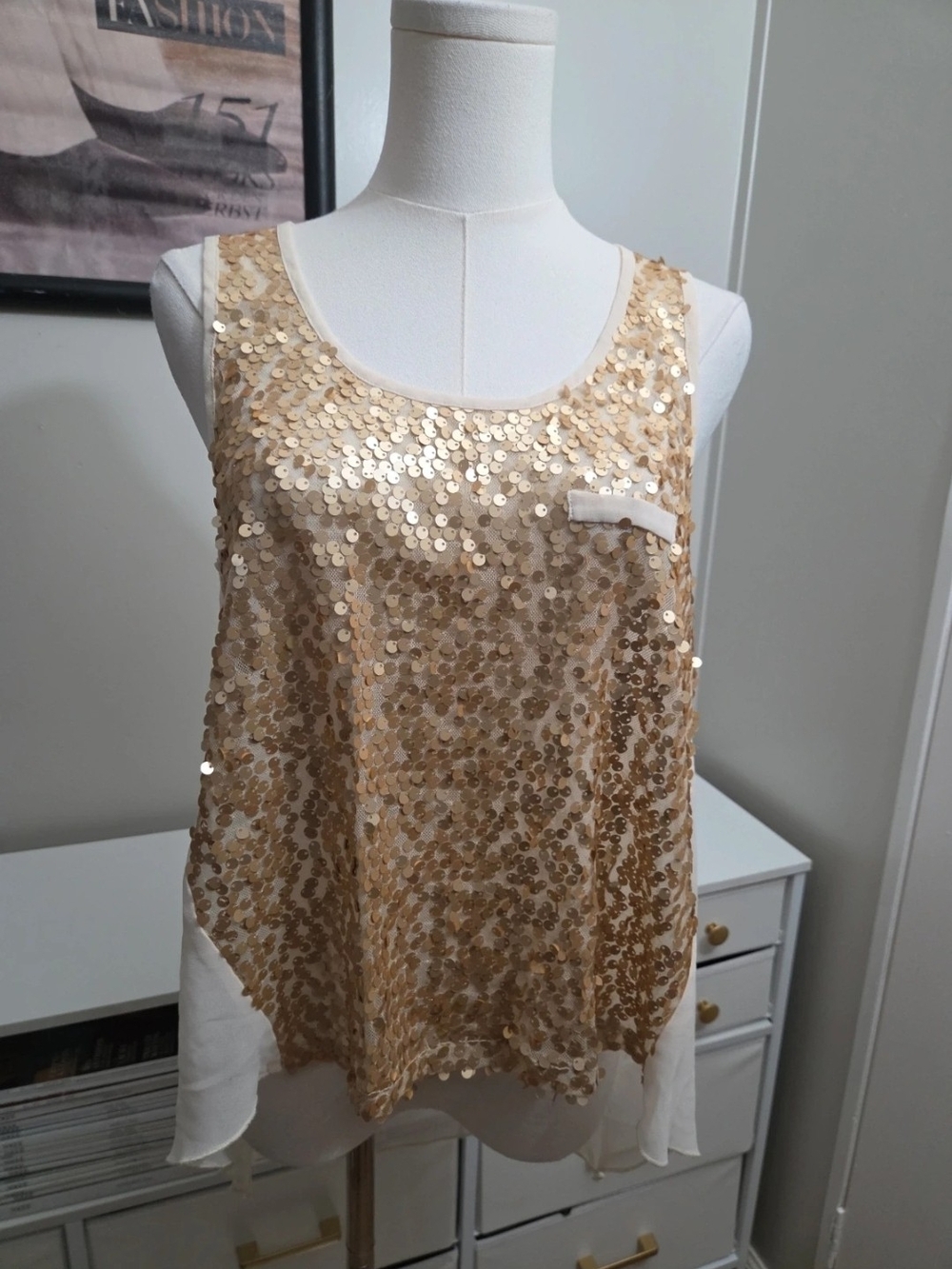 Pinky Sequins Tank (M)